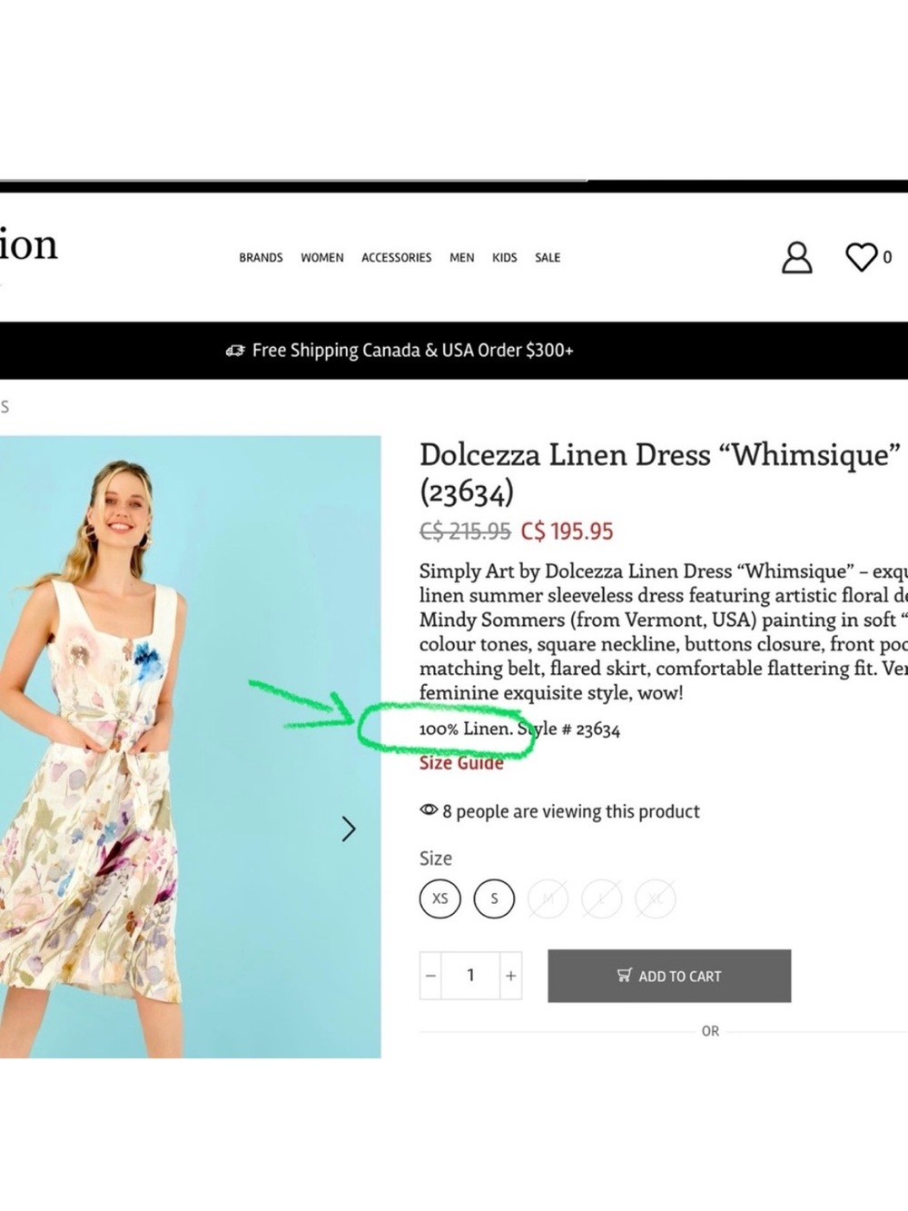 Dolcezza Linen Floral Art Midi Dress Small Watercolor Button Front Whimsical - Picture 13 of 13